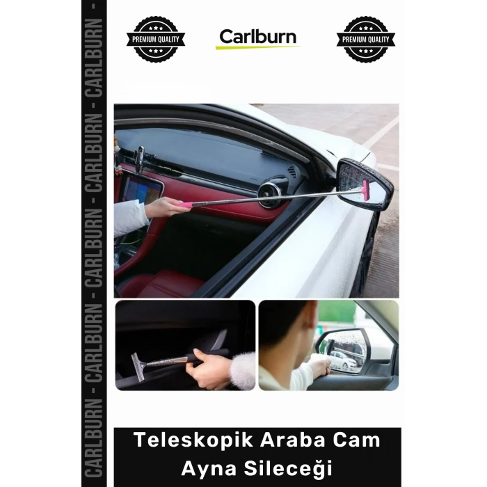 Özel Üretim Uzayabilen Dikiz Aynası Temizleme Aparatı Pratik Teleskopik Araba Cam Ayna Sileceği
