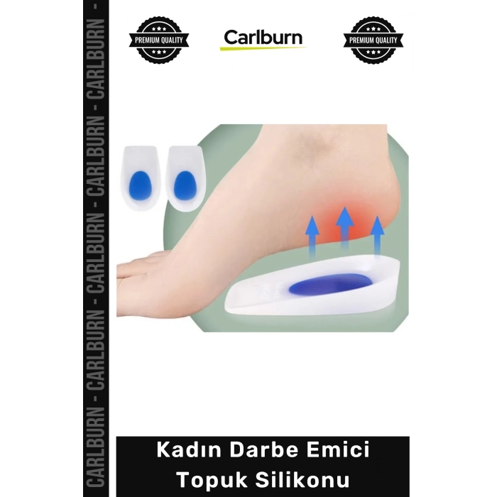 Özel Üretim Yumuşak Konfor Pedi Mavi Destekli Ergonomik Yastıklama Kadın Darbe Emici Topuk Silikonu