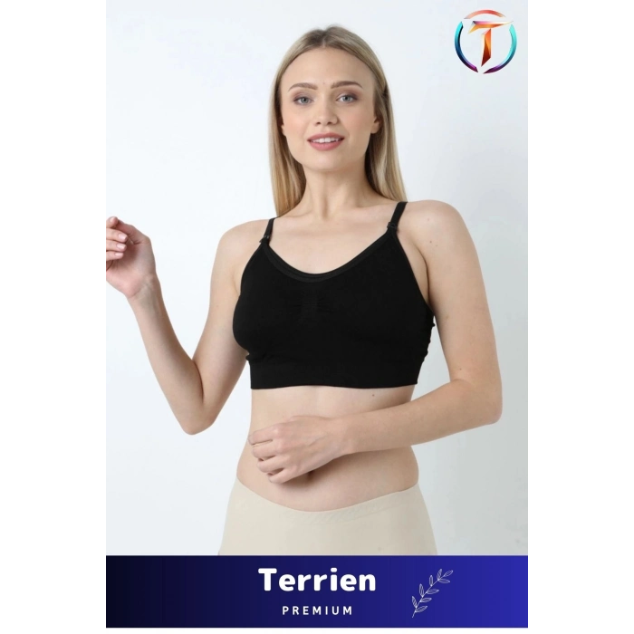 Özel Üretim Yumuşak Toparlayıcı Rahat Dayanıklı Tam Kalıp Dikişsiz Pamuklu Balensiz Emzirme Sütyeni