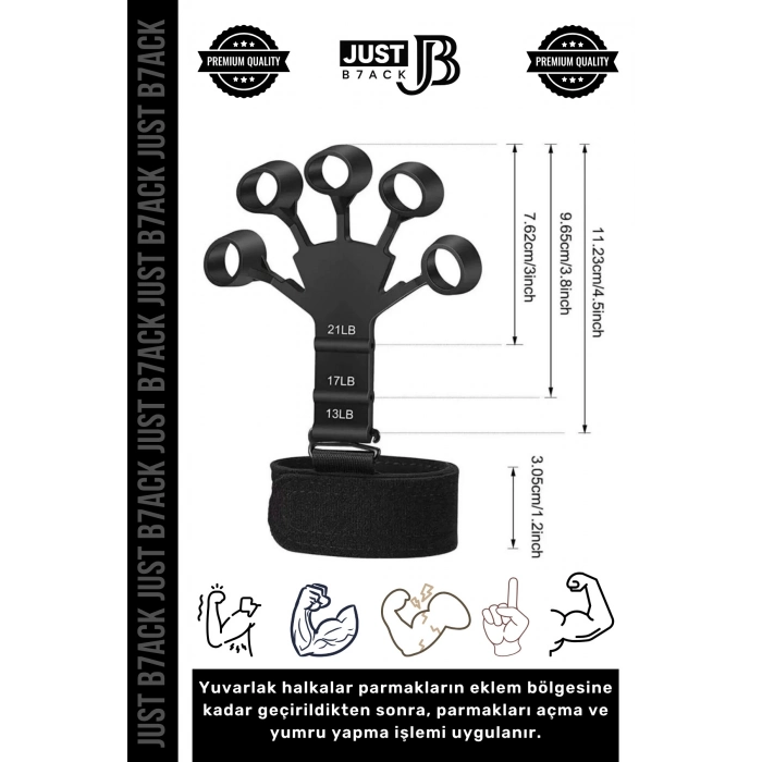 #ParmakGüçlendirici Ayarlanabilir Bileklikli Silikon Parmak Uçlu El Bilek Kol Güçlendirici Lastik