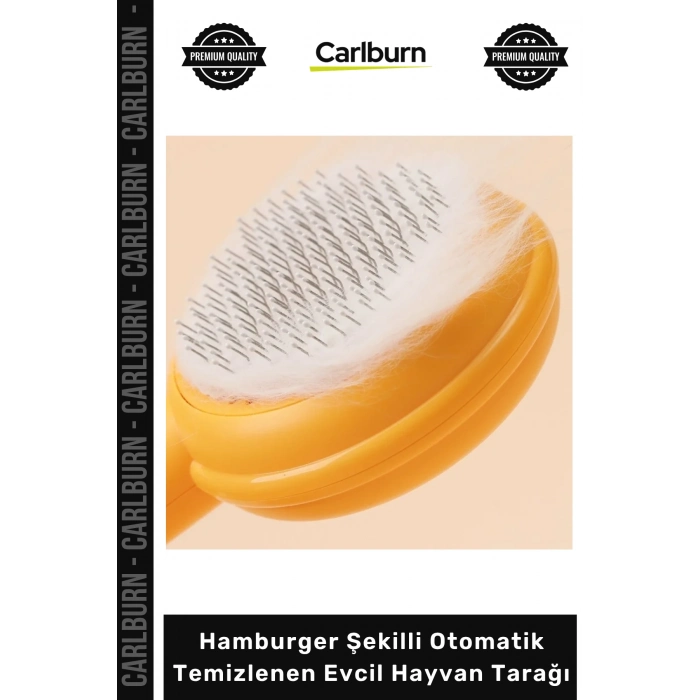 #Petshop Kedi Köpek Tüy Toplama Masaj Hamburger Şekilli Otomatik Temizlenen Evcil Hayvan Tarağı