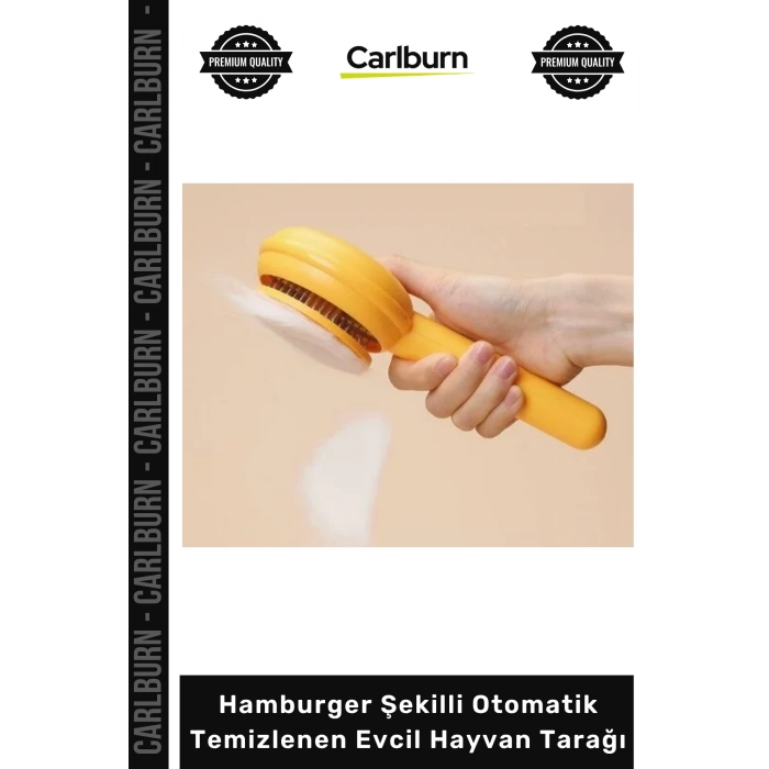 #Petshop Kedi Köpek Tüy Toplama Masaj Hamburger Şekilli Otomatik Temizlenen Evcil Hayvan Tarağı