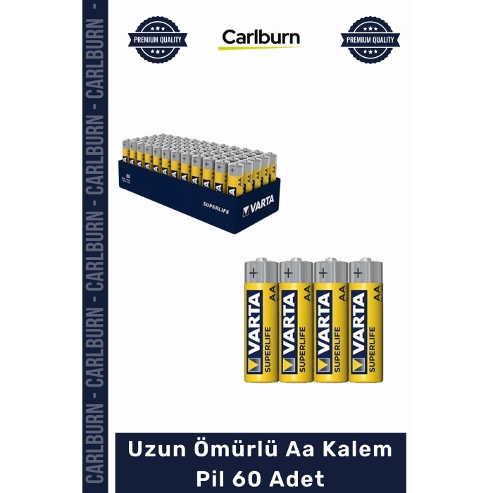 #Pil Varta Superlife Uzun Ömürlü Ekonomik Paket Çinko Karbon Kumanda Aa Kalem Pil 60 Adet