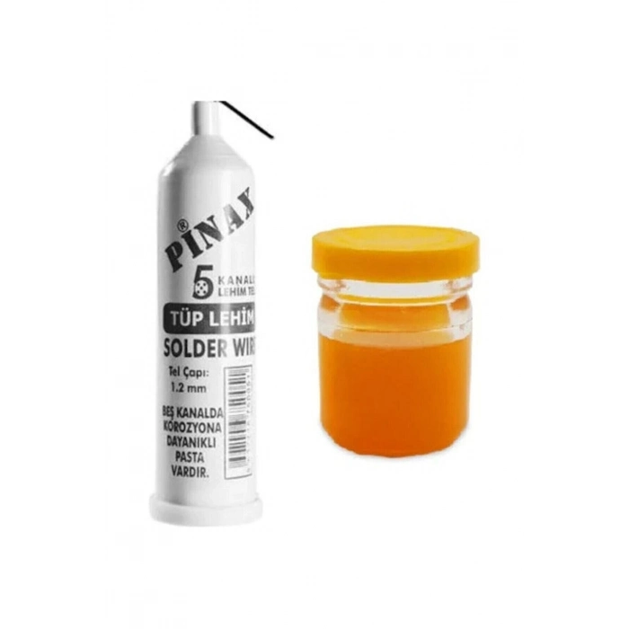 #LehimTeli Kaliteli Elektronik Havya Uyumlu Takım Tüp Lehim Teli 25 Gr 12mm + Lehim Pastası 40gr
