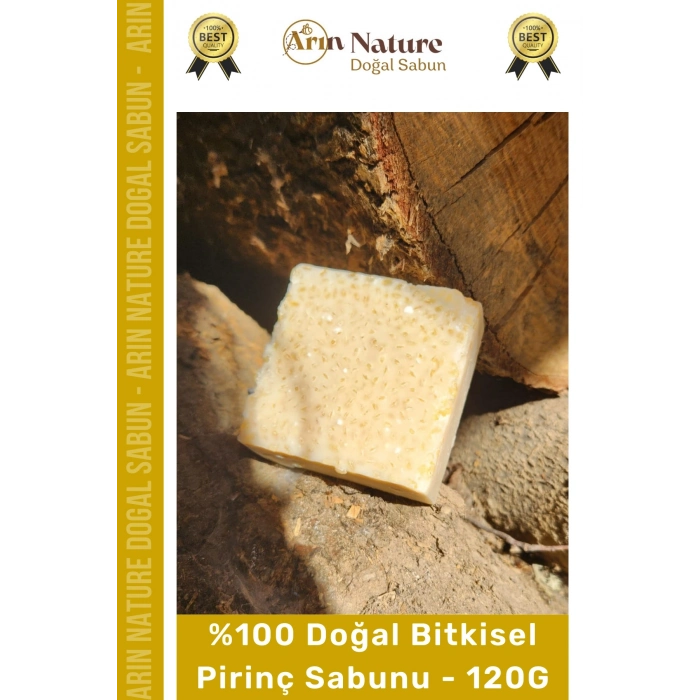 #pirinçsabunu %100 Doğal Güzel Kokulu El Yüz Saç Vücut Orijinal Bitkisel Pirinç Sabunu 120g - 1 Adet