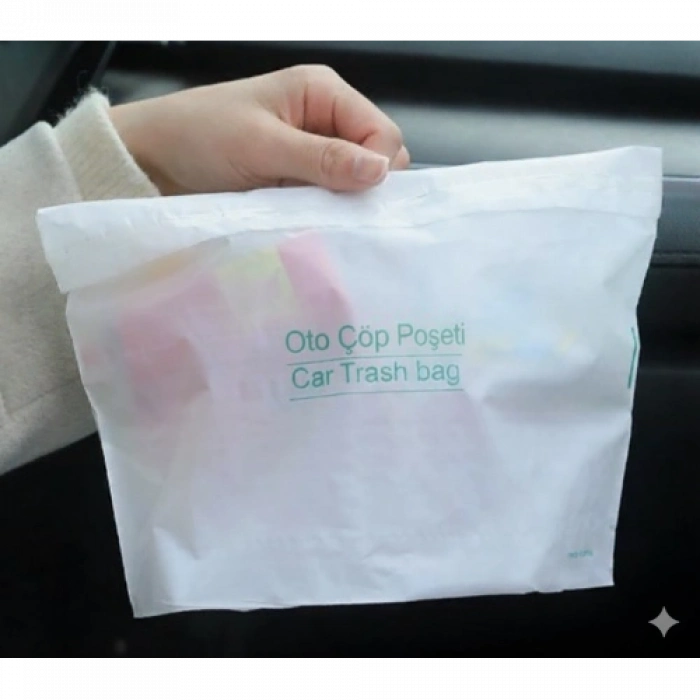 #Poşet Yüksek Kalite Kendinden Yapışkanlı Su Geçirmez Oto Araba Seyahat Hijyen Çöp Poşet - 20 Adet