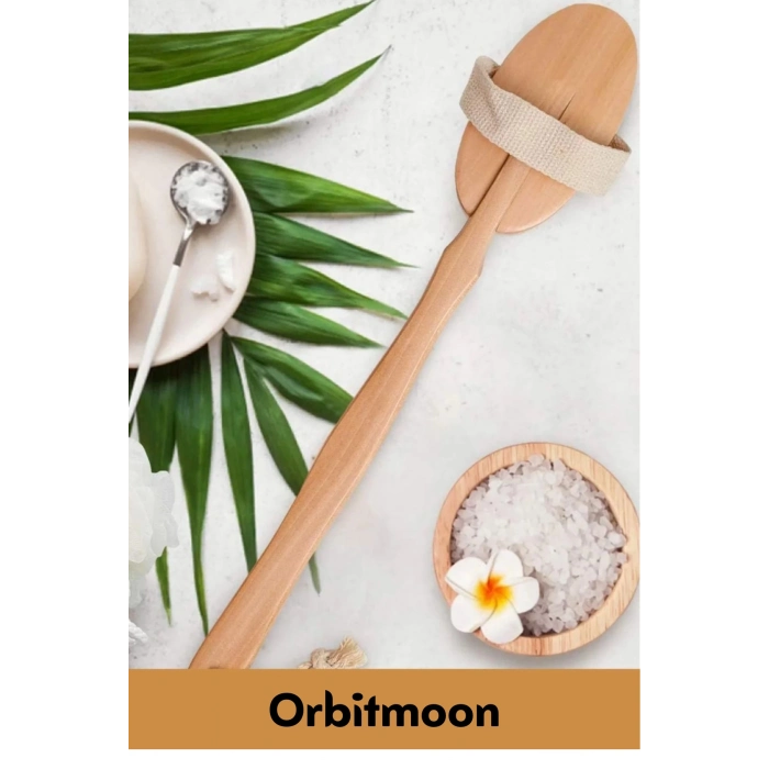 Premium %100 Doğal Yumuşak Vücut Masajı Selülit Önleyici Saplı At Kılı Uzun Banyo Duş Fırçası