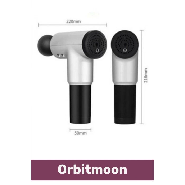 Premium 4 Başlıklı Boyun Bel Sırt Bacak Fısıltı Sesli Hafif Kas Rahatlatıcı Şarjlı Masaj Tabancası