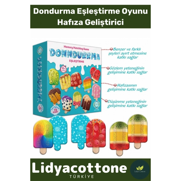 Premium Algıyı Yükselten Eğlendiren Çocuk El Göz Koordinasyonu Dondurma Hafıza Eşleştirme Oyunu