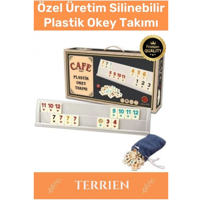 Premium Antibakteriyel Kir Tutmayan Çizilmeye Dayanıklı Silinebilir Plastik Kahveci Kafe Okey Takımı