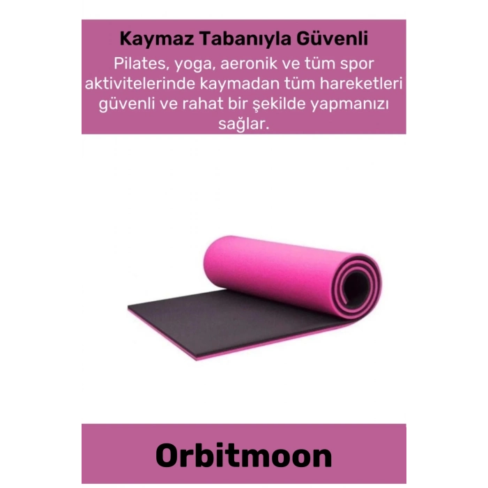 Premium Antibakteriyel Silinebilir Çift Taraflı Kaymaz Silinebilir Yoga Meditasyon Minderi 6,5mm Mat