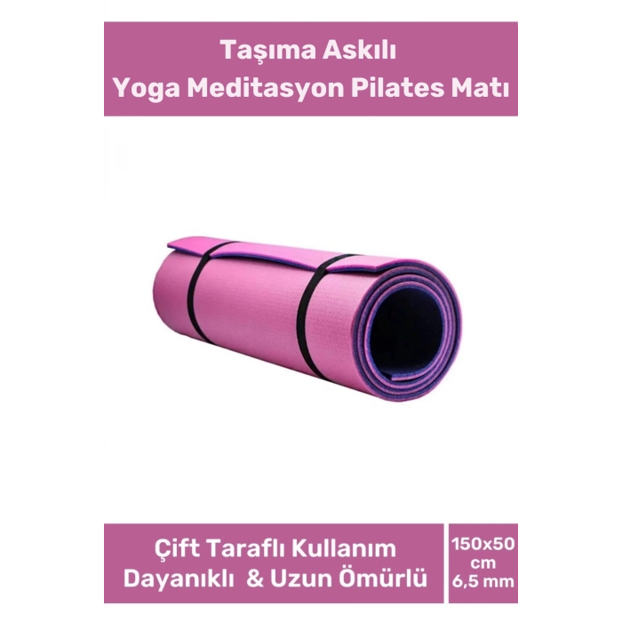 Premium Antibakteriyel Silinebilir Çift Taraflı Kaymaz Silinebilir Yoga Meditasyon Minderi 6,5mm Mat
