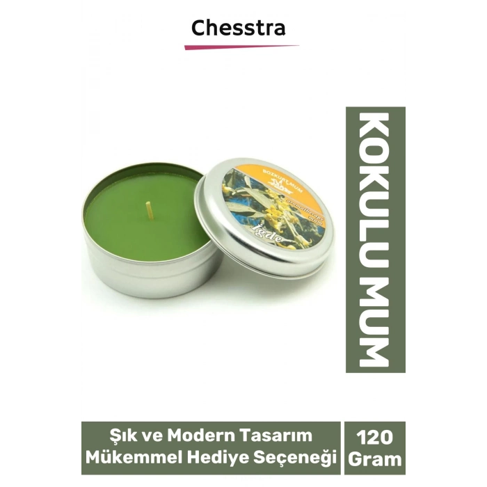 Premium Aromaterapi Arınma Huzur Meditasyon Yoga Esans Dekoratif Mum Oda Kokusu 120g Teneke Kutu