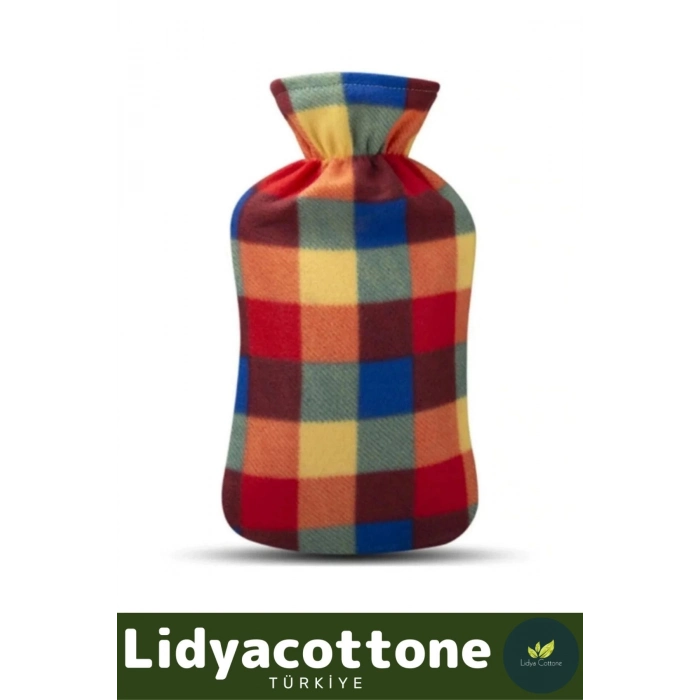 Premium Büyük Boy Kauçuk Yıkanabilir Polar Kılıflı Yumuşak Regl Kötü Hava Sıcak Su Torbası 2 Lt