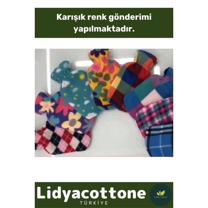 Premium Büyük Boy Kauçuk Yıkanabilir Polar Kılıflı Yumuşak Regl Kötü Hava Sıcak Su Torbası 2 Lt