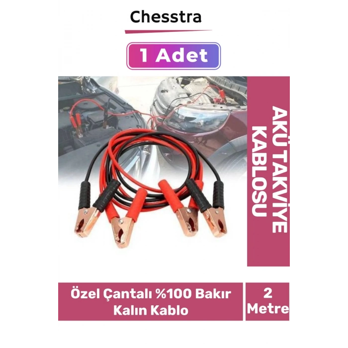 Premium Çantalı %100 Bakır Kalın Kablo 1200 Amper Güçlü Oto Akü Takviye Hızlı Şarj Kablosu 2 Metre