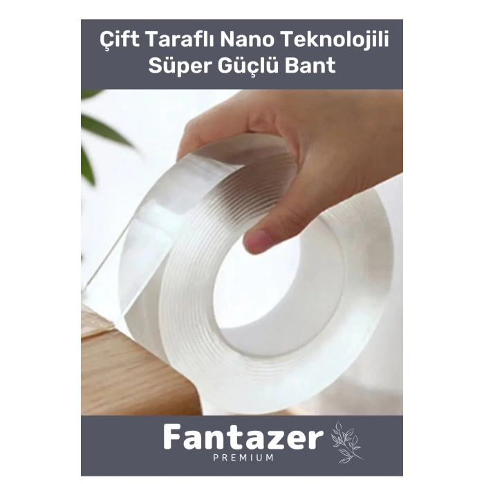 Premium Çift Taraflı Nano Teknolojili Süper Güçlü Bant Extra Güçlü Duvar Çerçeve Taşıyıcı 3 Metre