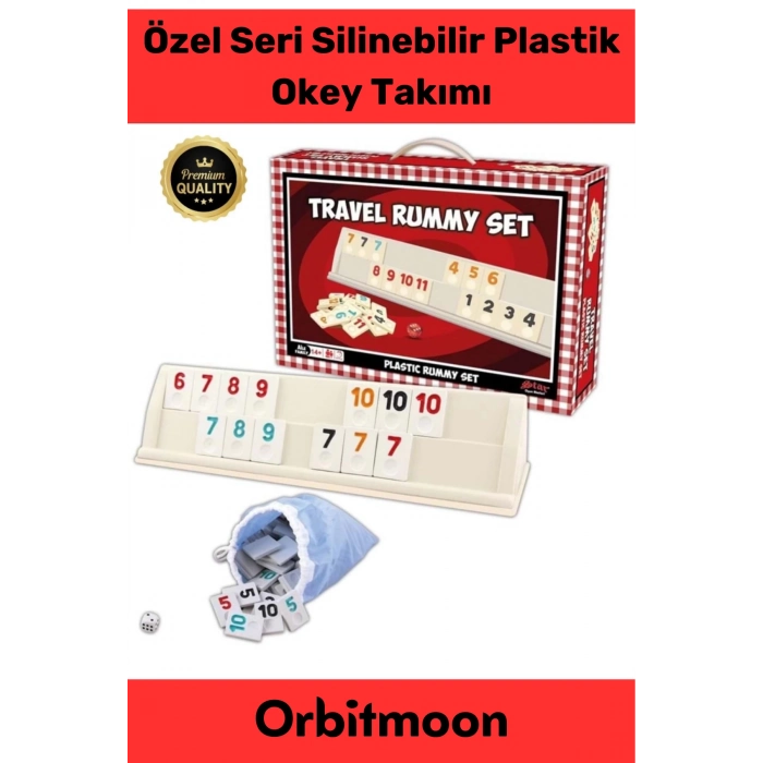 Premium Çizilmeye Dayanıklı Antibakteriyel Küflenmez Kir Tutmayan Silinebilir Plastik Okey Takımı