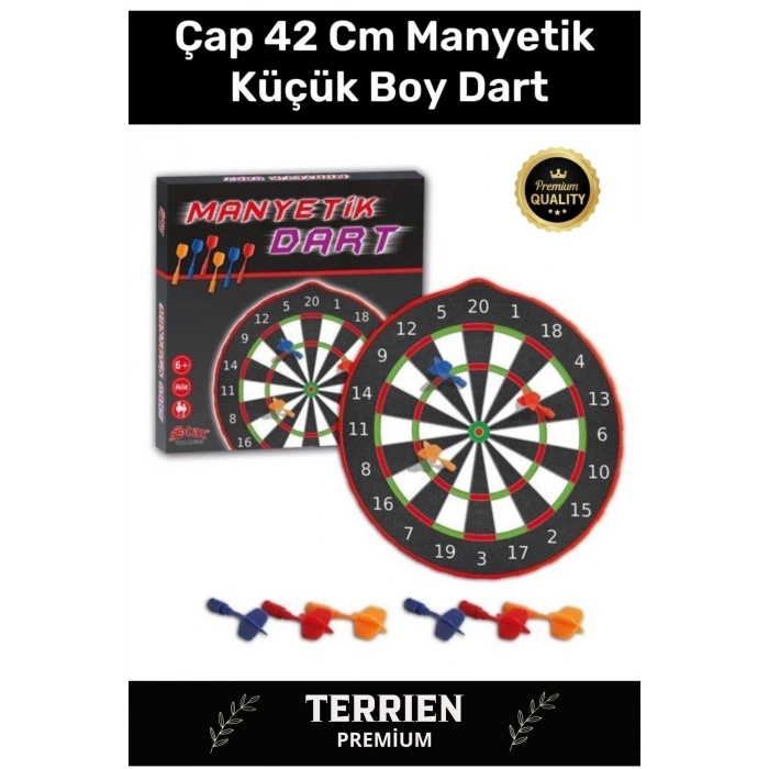 Premium Eğitici Zeka Geliştirici Öğretici Eğlence Aile Manyetik Dart Küçük Boy Çap 42 Cm
