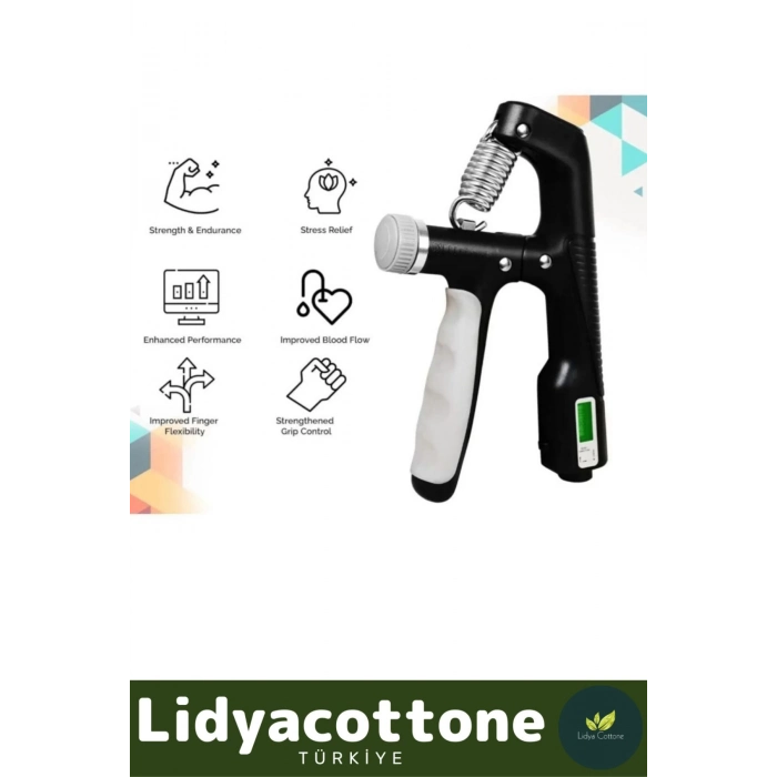 Premium El Kol Bilek Güçlendirici Kas Yapma Egzersiz Aleti Sayaçlı Direnç Yayı 5-60 Kg.