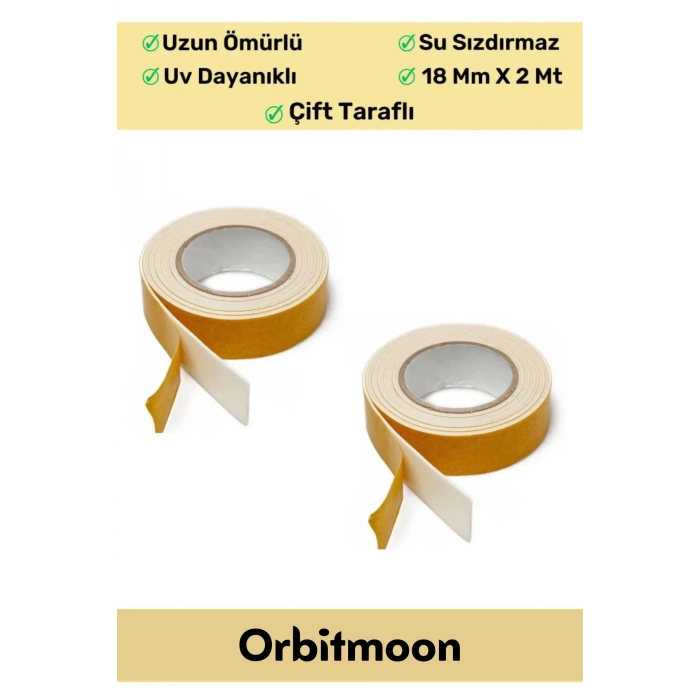 Premium Güç Kolay Uygulanır Uzun Ömürlü Kuvvetli Yapışkan İz Bırakmaz 5 Adet Çift Taraflı Köpük Bant