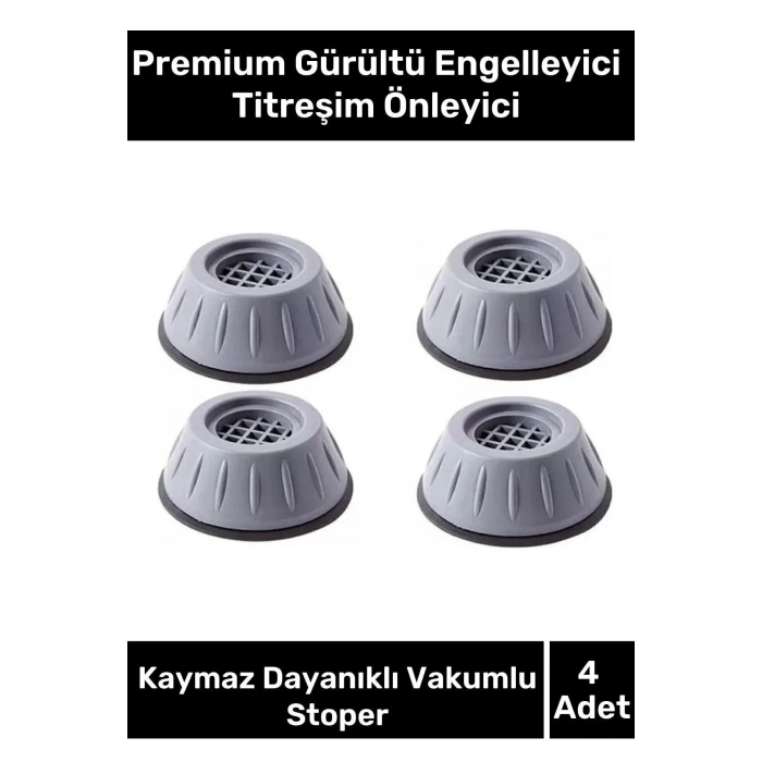 Premium Gürültü Engelleyici Titreşim Önleyici Kauçuk Çamaşır Bulaşık Makinesi 4 Adet Ayak Pedleri