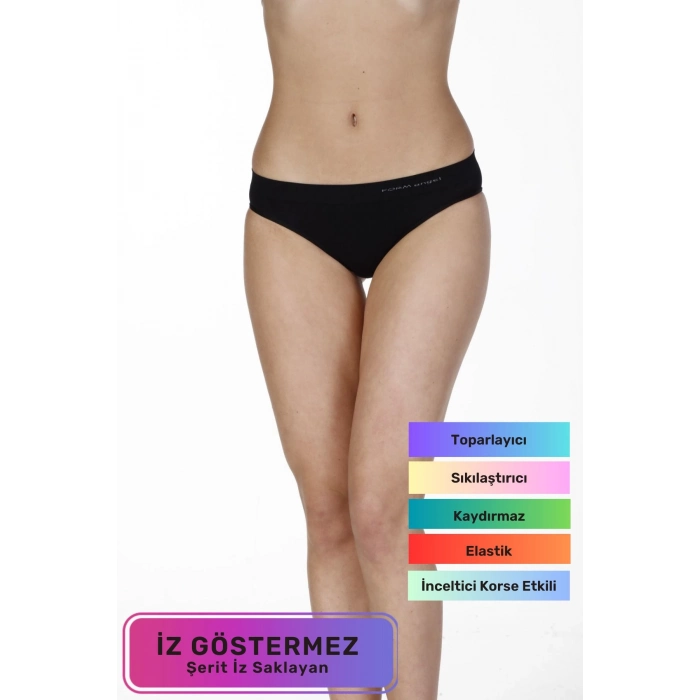 Premium İnceltici Sıkılaştırıcı Toparlayıcı İz Göstermeyen Düşük Bel Siyah Dikişsiz Slip Korse