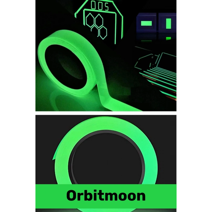 Premium Kendinden Yapışkanlı Fosforlu Karanlıkta Işık Veren Yeşil Şerit 4 Metre Reflektör Bant