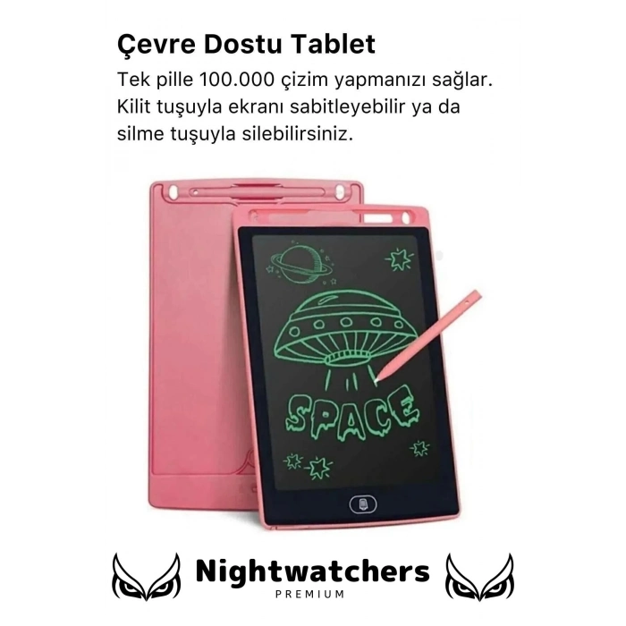 Premium Lcd Ekranlı Kalemli Dijital Çizim Tableti Yazı Tahtası Boyama Resim 8,5 Inç Akıllı Tablet