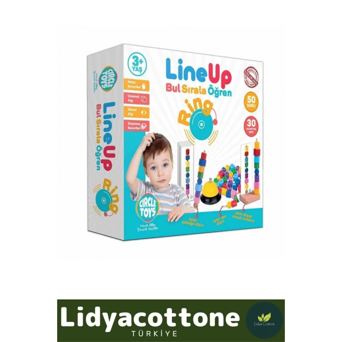 Premium Motor Becerileri Görsel Algıları Geliştiren Dikkat Sağlayan İpe Çubuğa Boncuk Dizme Oyunu