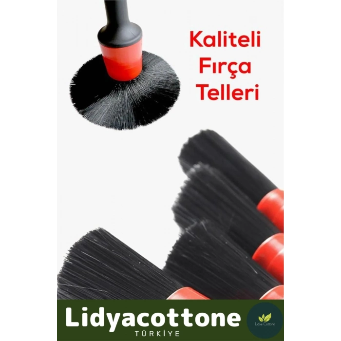 Premium Oto Uyumlu Araç Detaylı Temizlik Fırçası-5+1 Oto Araba Yıkama Klima Temizleme Fırçası