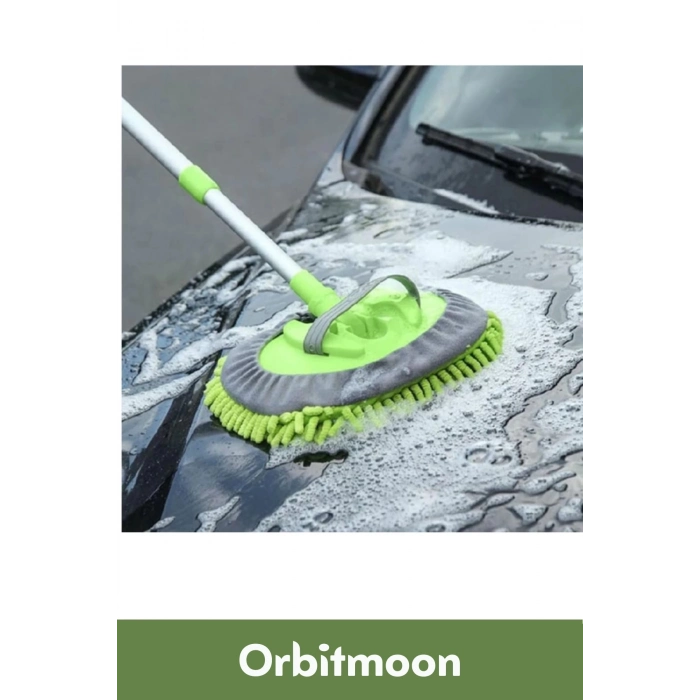 Premium Seri 180 Derece Dönen Çizmez Mikrofiber Araba Otomobil Yıkama Sopalı Fırça Seti