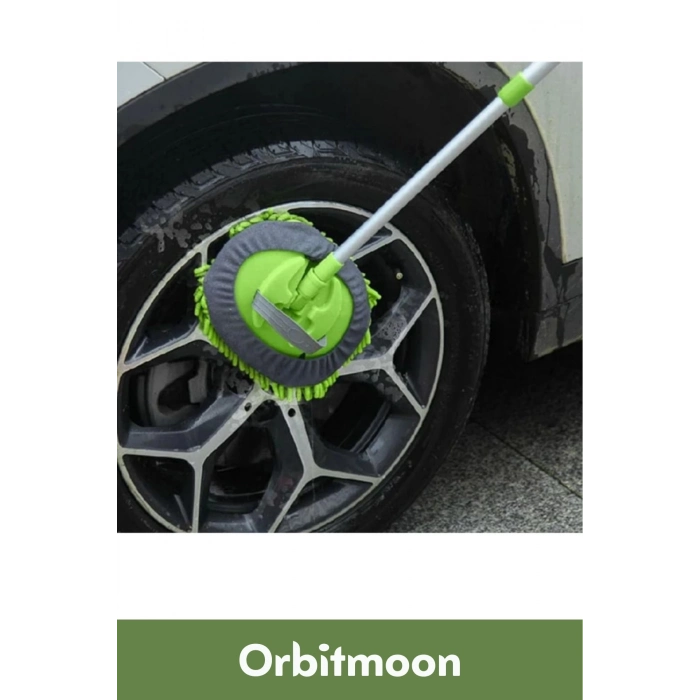 Premium Seri 180 Derece Dönen Çizmez Mikrofiber Araba Otomobil Yıkama Sopalı Fırça Seti