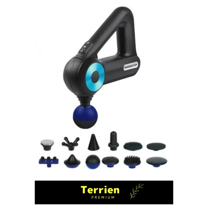 Premium Seri Darbeli Şarjlı 12 Başlıklı Etkili Sessiz Kablosuz Kullanışlı Kolay Pratik Masaj Aleti