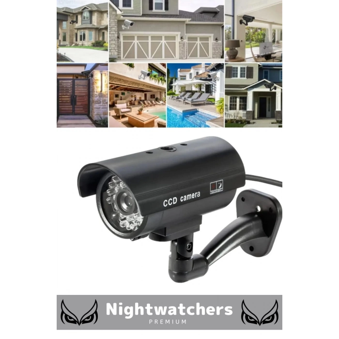 Premium Seri Ev Apartman Bahçe İş Yeri Gece Görüşlü Pilli Ledli Caydırıcı Oyuncak Güvenlik Kamerası