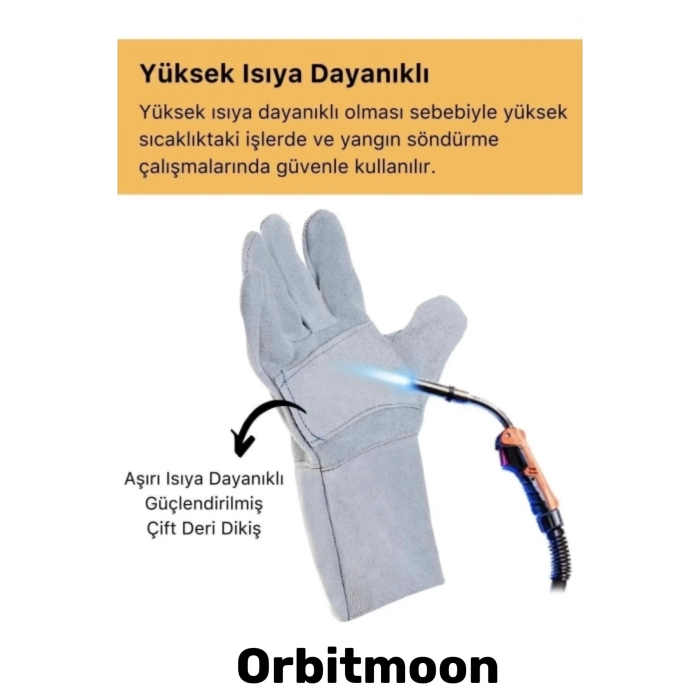 Premium Seri Isıya Dayanıklı Kaynak Yangın Su Geçirmez Çok Amaçlı Yanmaz Deri Eldiven
