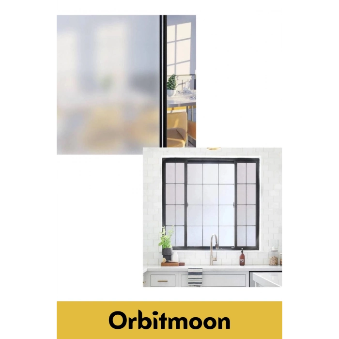 Premium Seri İz Bırakmayan İç Göstermeyen Yapışkan UV Engelleyici Buzlu Cam Filmi 5 Metre x 60 Cm