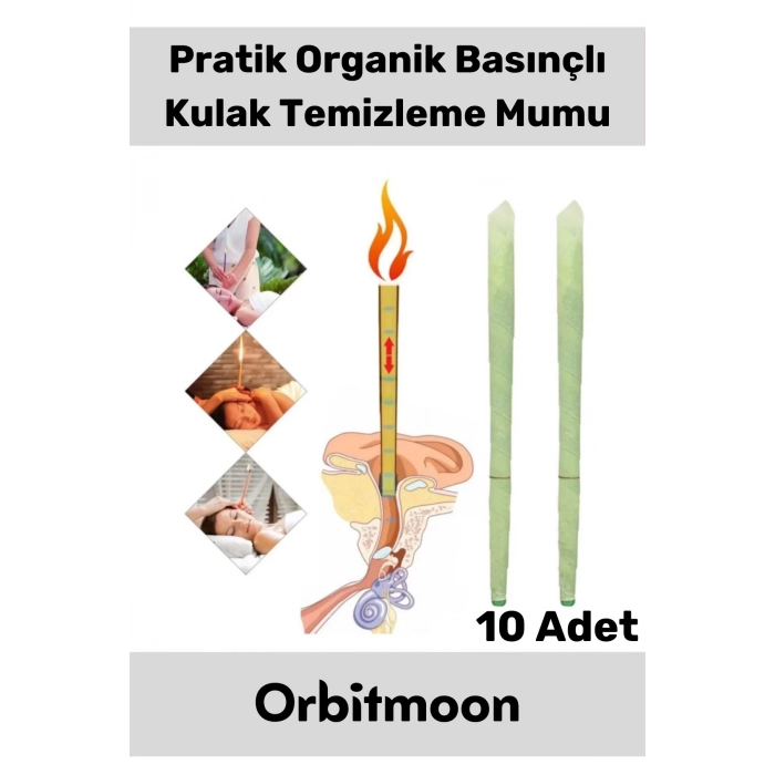 Premium Seri Kulak İçi Kir Temizleme Hava Basınçlı Doğal Aromaterapi Mumu 10 Adet