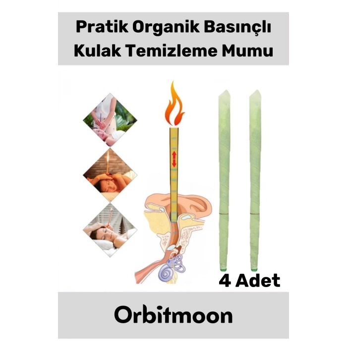 Premium Seri Kulak İçi Kir Temizleme Hava Basınçlı Doğal Aromaterapi Mumu 4 Adet