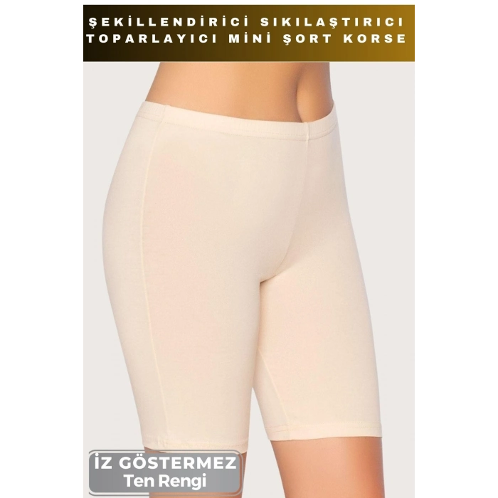 Premium Seri Özel Şekillendirici Sıkılaştırıcı İz Yapmaz Toparlayıcı İnceltici Mini Şort Kadın Korse