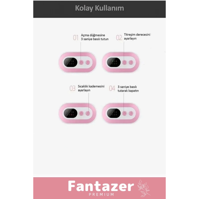 Premium Seri Özel Taşınabilir Titreşimli Sıcak Tutan Regl Ağrıları İçin Dijital Özel Gün Adet Kemeri
