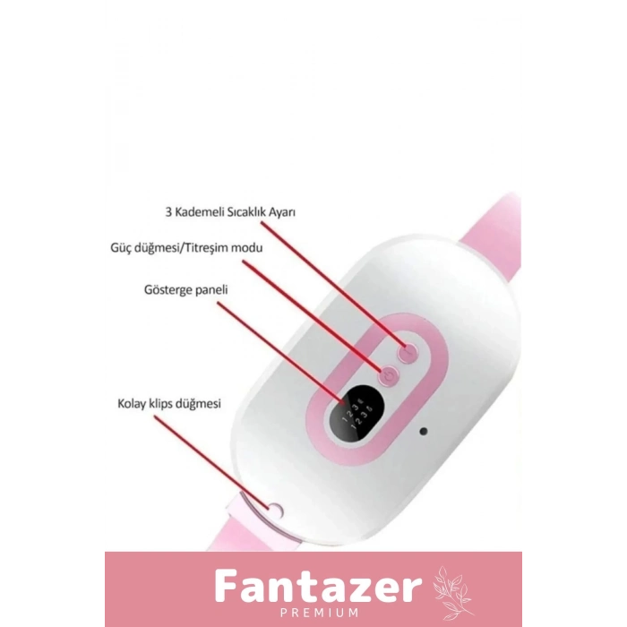 Premium Seri Özel Taşınabilir Titreşimli Sıcak Tutan Regl Ağrıları İçin Dijital Özel Gün Adet Kemeri