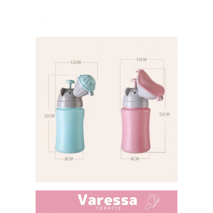 Premium Seri Portatif Sızdırmaz Çocuk Pisuarı Şişe Araba Yolculuk Lazımlık Kız Küçük Tuvalet