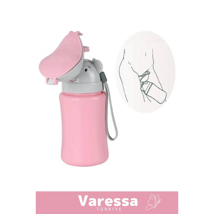 Premium Seri Portatif Sızdırmaz Çocuk Pisuarı Şişe Araba Yolculuk Lazımlık Kız Küçük Tuvalet