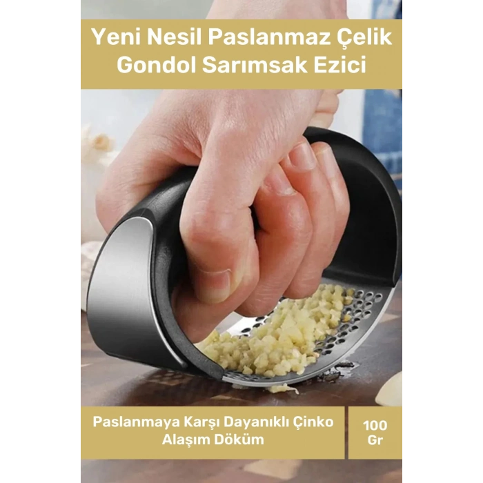 Premium Seri Pratik Kolay Temizlenir Paslanmaz Çelik Pratik Mutfak Sarımsak Ezme Rendesi