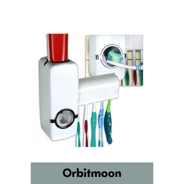 Premium Seri Pratik Yapışkanlı Her Tip Macunla Uyumlu Diş Macunu Sıkacağı 5 Adet Fırçalık Askı Seti