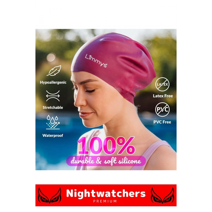 Premium Seri Su Geçirmez Silikon Yüzücü Havuz Deniz Bonesi Elastik Yüzme Şapkası 2li Set