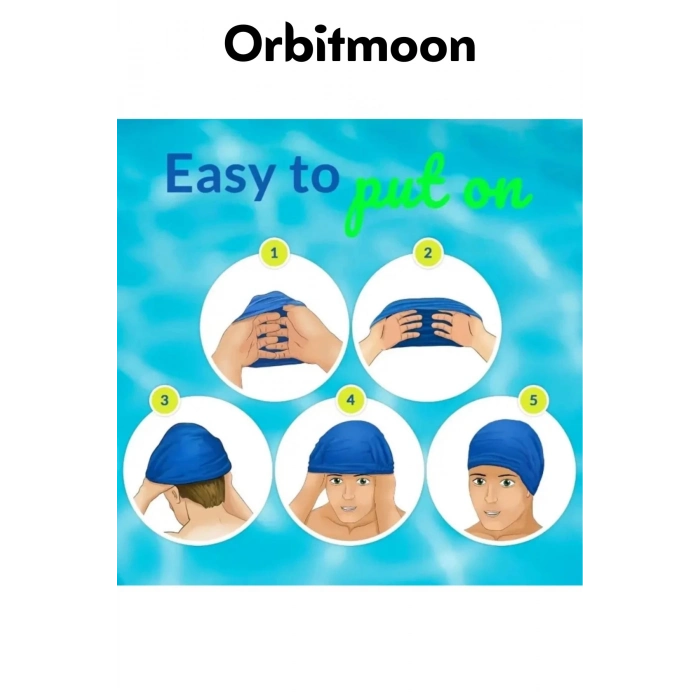 Premium Seri Su Geçirmez Sızdırmaz Kaymaz Silikon Yüzücü Elastik Yüzme Şapkası Havuz Deniz Bonesi