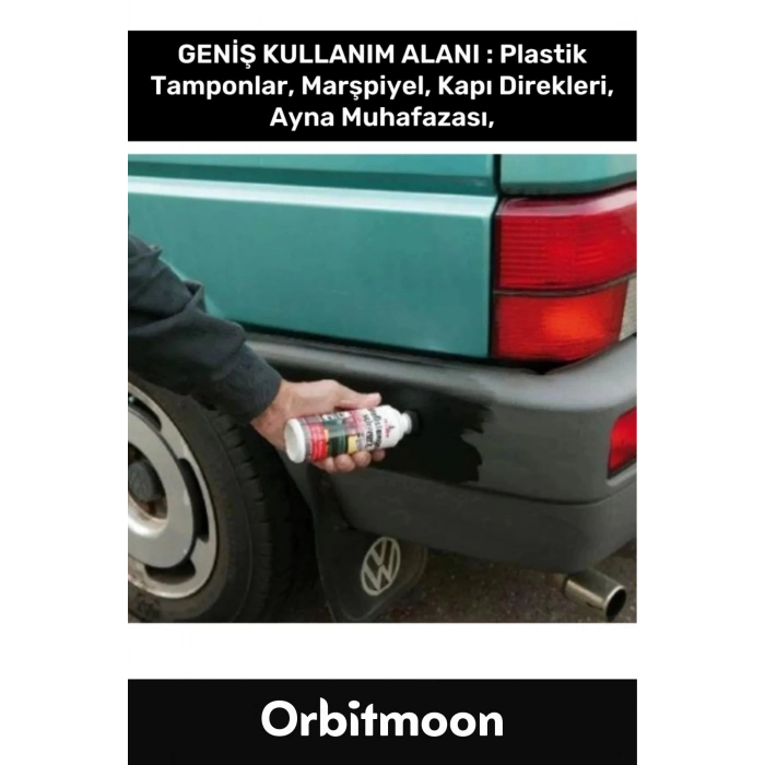 Premium Seri Uzun Süre Suya Dayanıklı Eskimiş Yüzey Dış Plastik Aksam Kauçuk Siyah Tampon Boyası