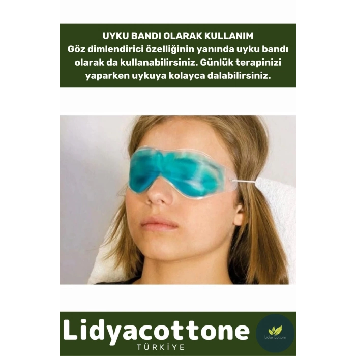 Premium Soğuk Sıcak Uygulama Göz Terapi Bandı Işık Önleyici Göz Dinlendirme Jel Uyku Bandı